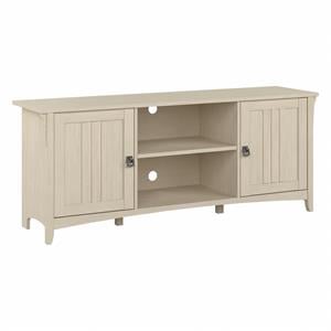 Salinas TV Stand for 70 Inch TV in Antique White - Engineered Wood