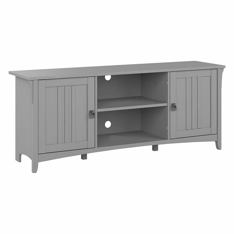 Salinas TV Stand for 70 Inch TV in Cape Cod Gray - Engineered Wood