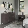 Somerset 6 Drawer Dresser and Nightstand Set in Storm Gray - Engineered Wood