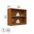 Universal Small 2 Shelf Bookcase in Natural Cherry - Engineered Wood