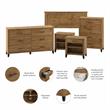 Somerset 5 Piece Full/Queen Size Bedroom Set in Fresh Walnut - Engineered Wood