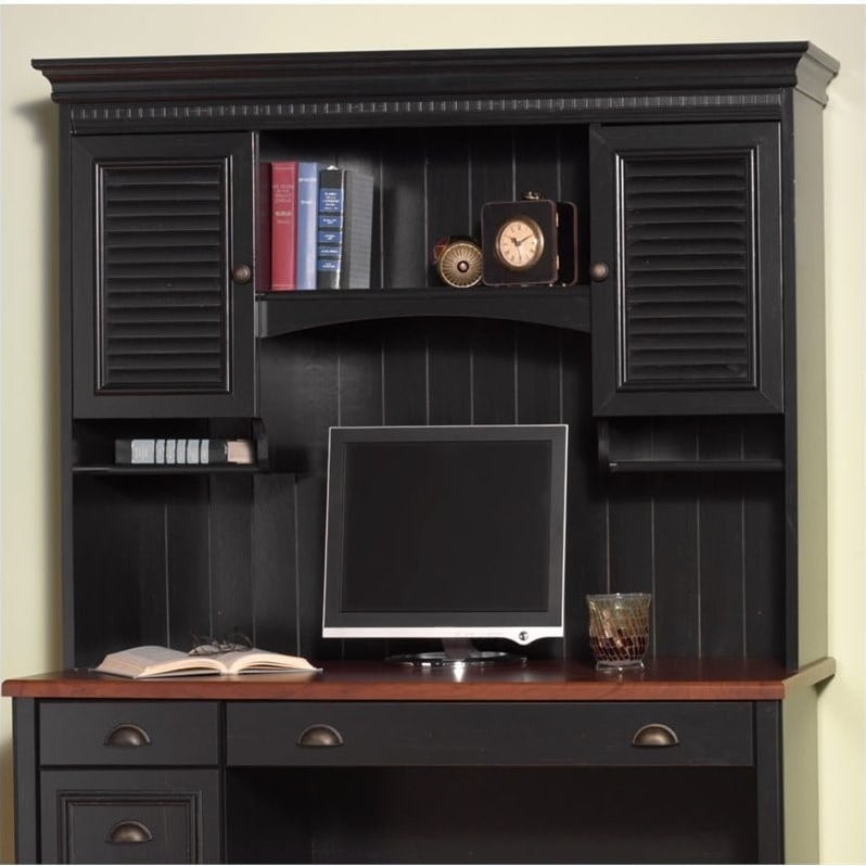 Bush Stanford 48 Computer Desk Set In Antique Black And Hansen