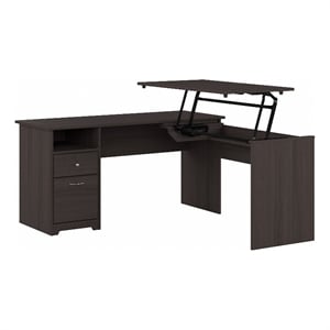 cabot 60w 3 position l shaped sit stand desk