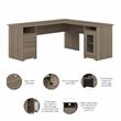 Cabot 72W L Shaped Computer Desk with Storage in Ash Gray - Engineered Wood