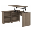 Cabot 52W 3 Position Sit to Stand Corner Desk in Ash Gray - Engineered Wood