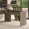 Cabot 3 Position Sit to Stand Desk Return in Ash Gray - Engineered Wood