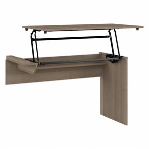 cabot 3 position sit to stand desk return in ash gray - engineered wood