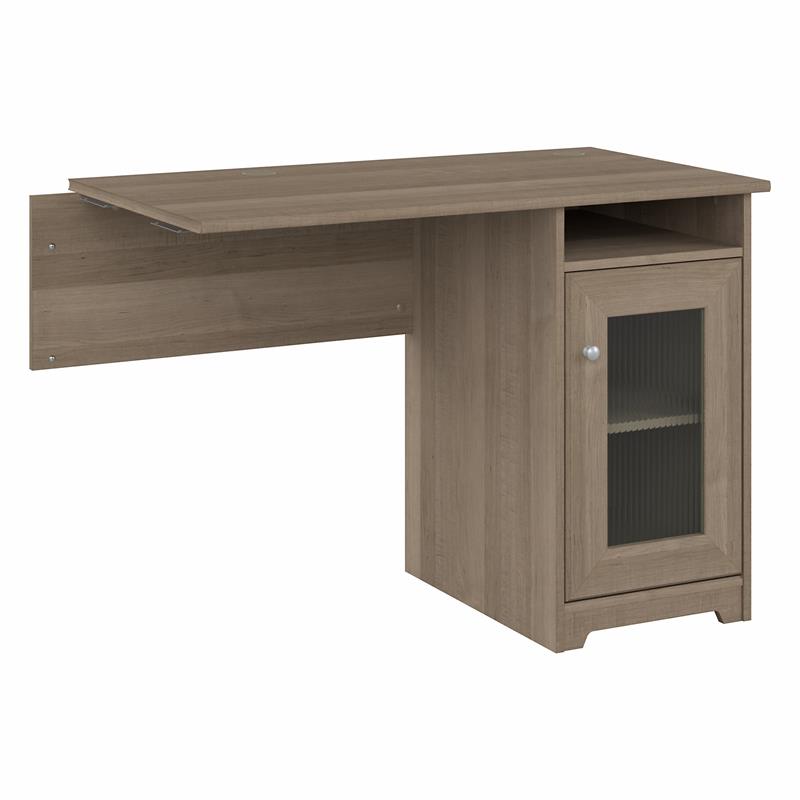 Cabot Desk Return with Storage in Ash Gray - Engineered Wood