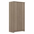 Cabot Tall Storage Cabinet with Doors in Ash Gray - Engineered Wood