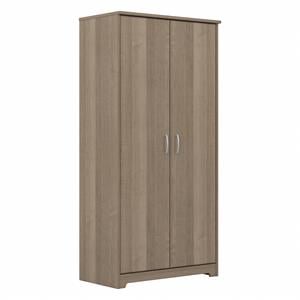 Cabot Tall Kitchen Pantry Cabinet with Doors in Ash Gray - Engineered Wood