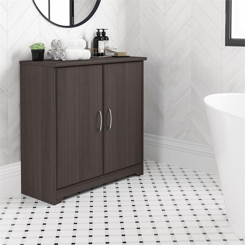 Cabot Small Bathroom Storage Cabinet in Heather Gray - Engineered Wood