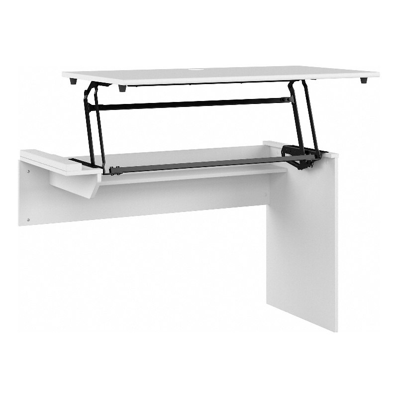 Cabot 3 Position Sit to Stand Desk Return in White - Engineered Wood