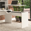 Cabot 3 Position Sit to Stand Desk Return in White - Engineered Wood