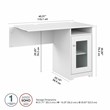 Cabot Desk Return with Storage in White - Engineered Wood