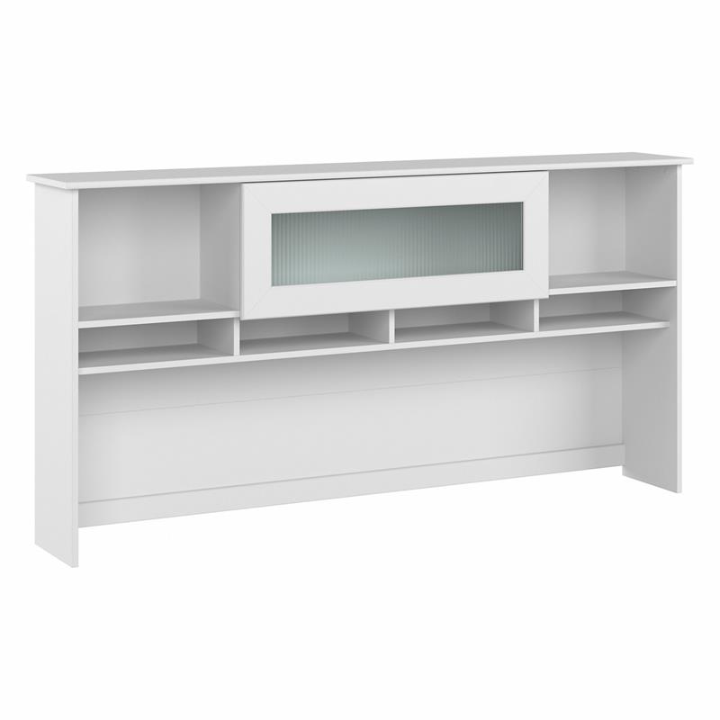 Cabot 72W Desk Hutch in White - Engineered Wood ...