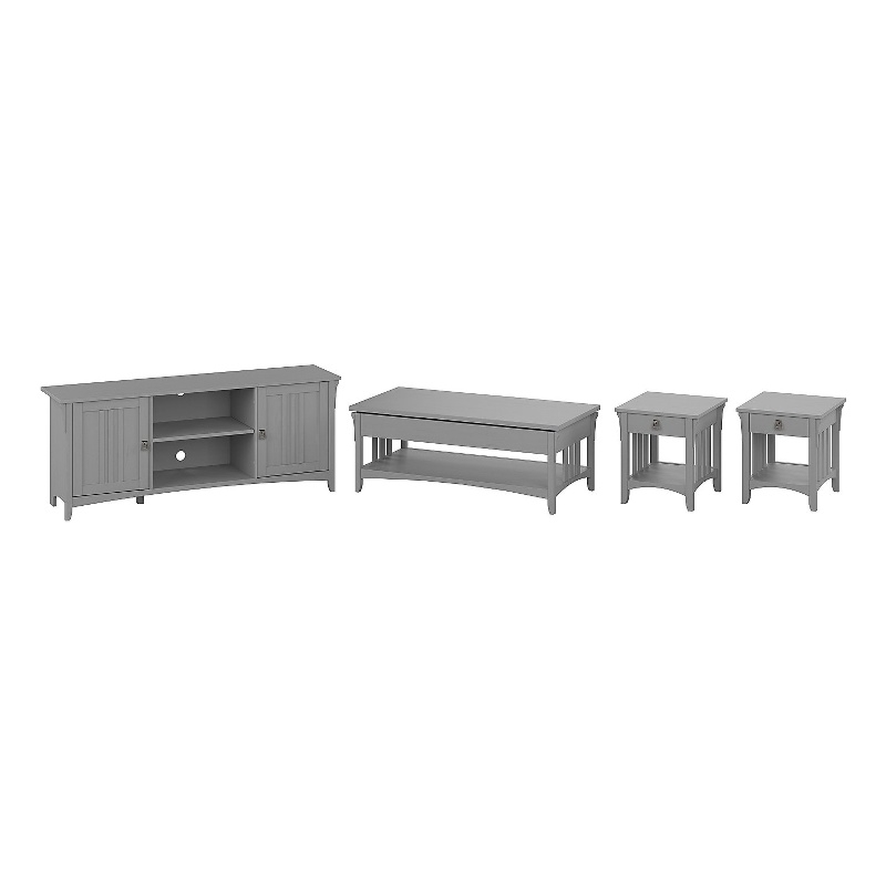 Salinas Lift Top Coffee Table Living Room Set in Cape Cod Gray