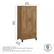 Somerset Tall Entryway Cabinet with Doors in Fresh Walnut - Engineered Wood