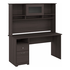 cabot 60w computer desk with hutch