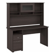 Cabot 60W Computer Desk with Hutch in Heather Gray - Engineered Wood
