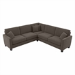 Flare 99W L Shaped Sectional Couch in Chocolate Brown Microsuede Fabric