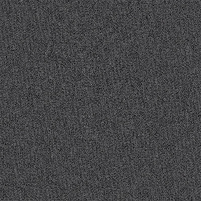 Coventry Accent Chair with Ottoman Set in Charcoal Gray Herringbone Fabric