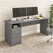 Cabot 72W Computer Desk with Drawers in Modern Gray - Engineered Wood