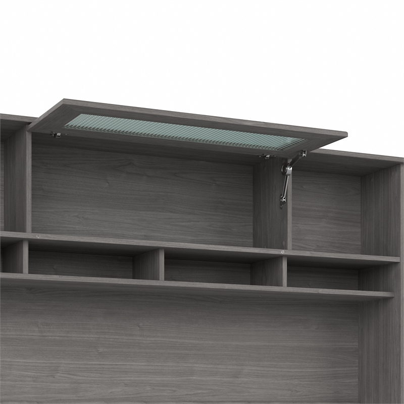 Cabot 72W Desk Hutch in Modern Gray - Engineered Wood