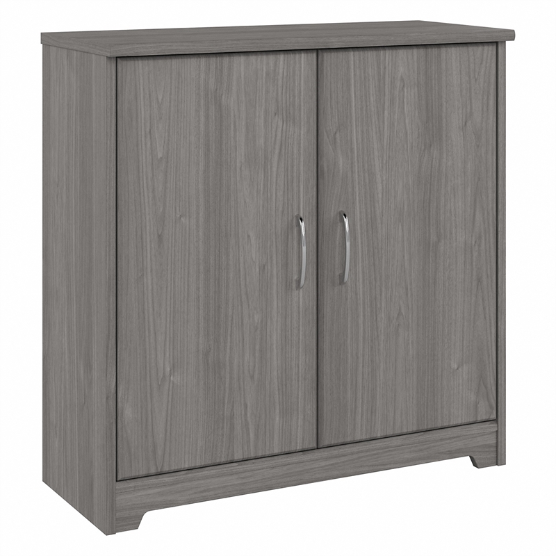 Cabot Small Storage Cabinet with Doors in Modern Gray - Engineered Wood