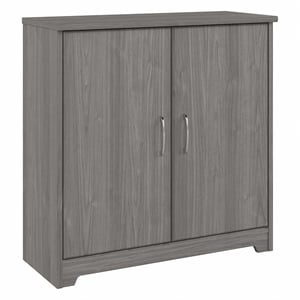 Cabot Small Entryway Cabinet with Doors in Modern Gray - Engineered Wood