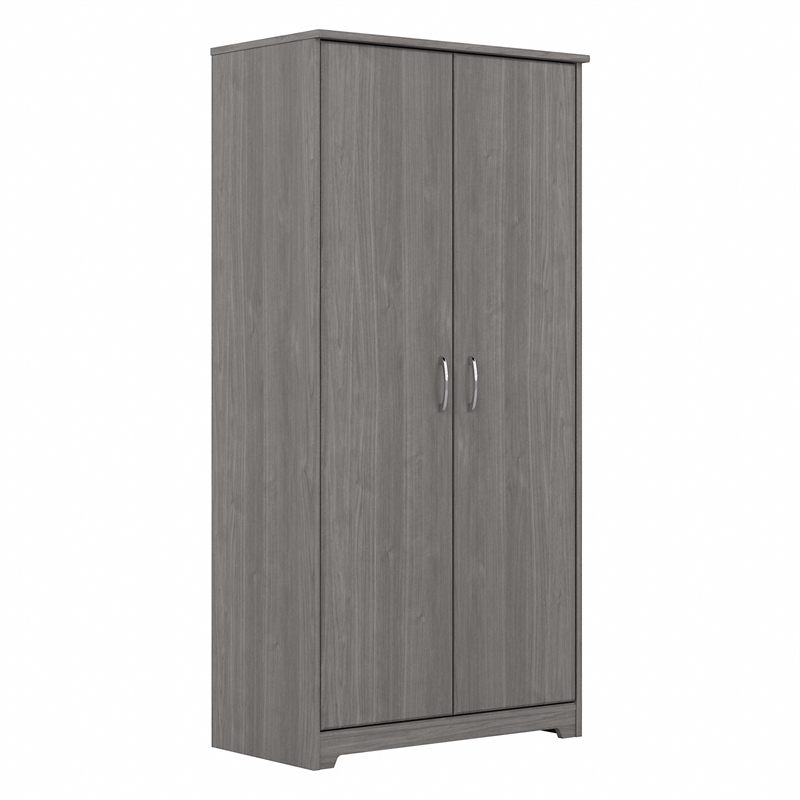 Bush Cabot Small Bathroom Storage Cabinet with Doors in Heather