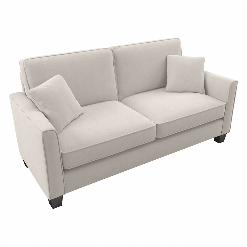 Flare 73W Sofa in Light Beige Microsuede Fabric