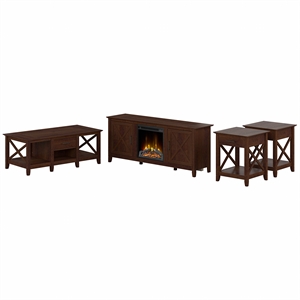 Key West Electric Fireplace TV Stand Set