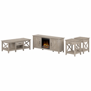 Key West Electric Fireplace TV Stand Set