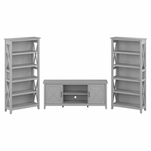 Key West TV Stand for 70 Inch TV w/ Bookcases
