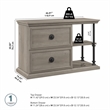 Coliseum Lateral File Cabinet with Shelves in Driftwood Gray - Engineered Wood