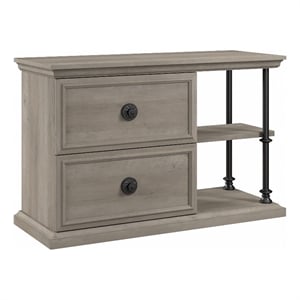 Coliseum Lateral File Cabinet with Shelves in Driftwood Gray - Engineered Wood