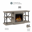 Coliseum 60W Electric Fireplace TV Stand in Driftwood Gray - Engineered Wood
