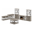 Coliseum Fireplace TV Stand Living Room Set in Driftwood Gray - Engineered Wood
