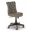 Coliseum Mid Back Tufted Office Chair in Driftwood Gray - Engineered Wood
