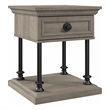 Coliseum Designer End Table with Storage in Driftwood Gray - Engineered Wood