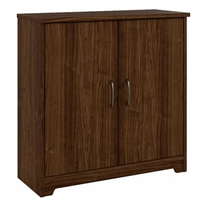 Bush Furniture Cabot Small Bathroom Cabinet in Modern Walnut - Engineered Wood