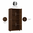 Bush Furniture Cabot Kitchen Pantry Cabinet in Modern Walnut - Engineered Wood