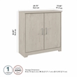 Bush Furniture Cabot Small Storage Cabinet in Linen White Oak - Engineered Wood