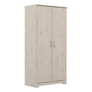Bush Furniture Cabot Tall Storage Cabinet in Linen White Oak - Engineered Wood