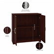 Bush Furniture Cabot Small Entryway Cabinet in Harvest Cherry - Engineered Wood
