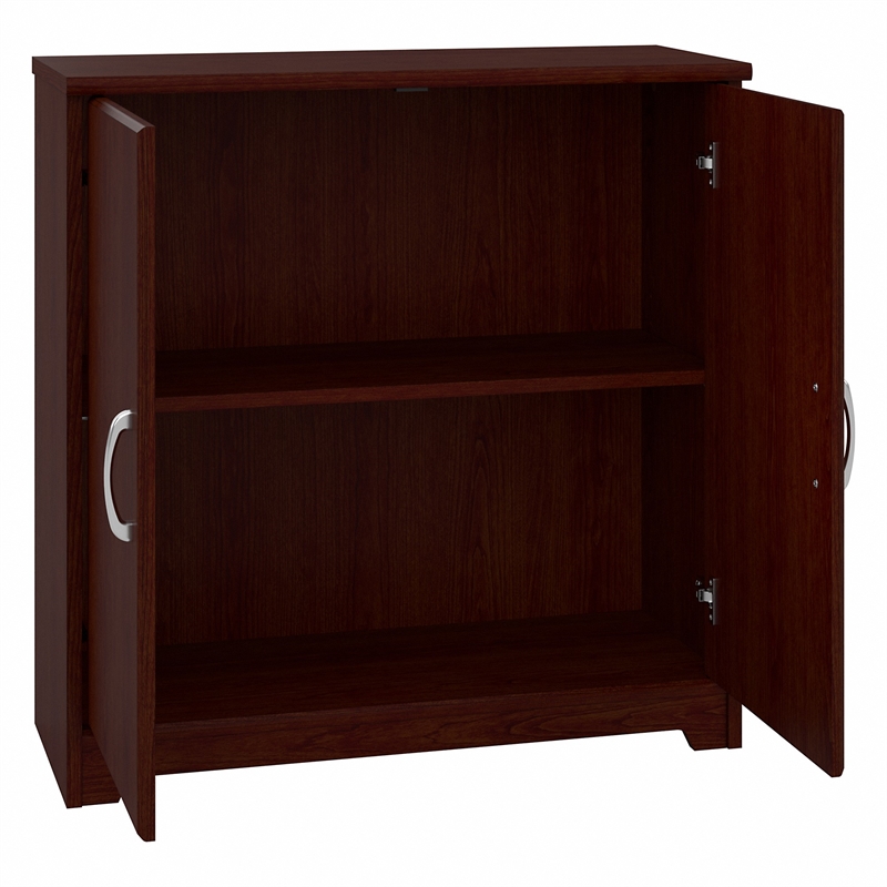 Bush Furniture Cabot Small Entryway Cabinet in Harvest Cherry - Engineered Wood