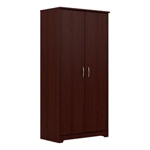 Bush Furniture Cabot Tall Bathroom Cabinet in Harvest Cherry - Engineered Wood