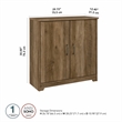 Bush Furniture Cabot Small Bathroom Cabinet in Reclaimed Pine - Engineered Wood