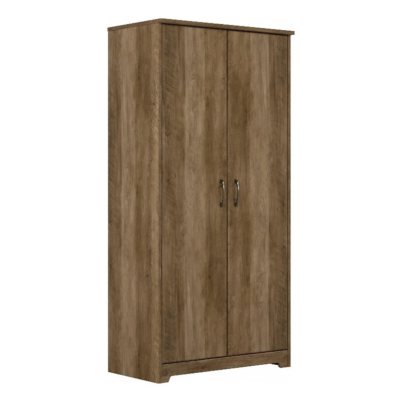 Bush Furniture Cabot Tall Storage Cabinet with Doors in Reclaimed Pine