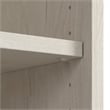 Bush Lennox Engineered Wood L-Shaped Desk with Hutch in Linen White Oak
